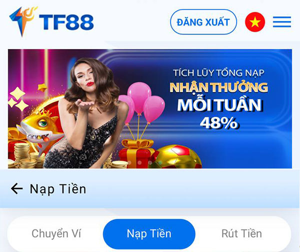 Gửi tiền TF88